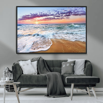 44120-MGV-CV-36X24-Ocean Sunset Wall Art – Beach Landscape Canvas Print, Serene Coastal Decor for Living Room, Office or Bedroom