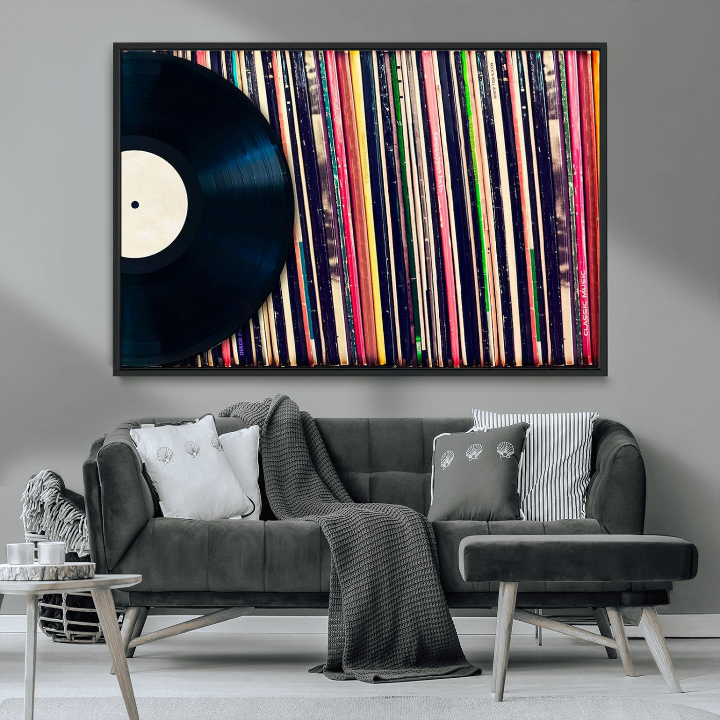 45029-MGV-CV-36X24-Misty Pine Forest Wall Art – Black and White Landscape Canvas Print, Foggy Trees Nature Photography, Modern Minimalist Decor for