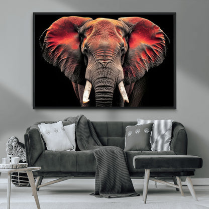 54719-MGV-CV-36X24-Elephant Wall Art – Majestic African Elephant Canvas Print, Wildlife Safari Animal Decor for Living Room, Bedroom, Office or Man
