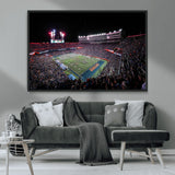 46899-MGV-FC-36X24_Black-Ben Hill Griffin Stadium Wall Art Canvas Print, Framed Football Stadium Art Picture Print, Florida Football Stadium Perfect Sport