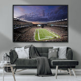52712-MGV-CV-36X24-Gillette Stadium Field Wall Art Canvas Print, Framed Massachusetts Stadium Art Picture Print, Gillette Stadium Perfect Sport Room
