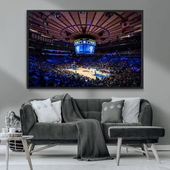20491-MGV-FC-36X24_Black-Madison Square Garden Wall Art Canvas Print, Framed New York Stadium Art Picture Print, MSG Stadium Perfect Sport Room Decor