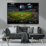 83979-MGV-FC-36X24_Black-RingCentral Coliseum Wall Art Canvas Print, Framed Oakland A's Stadium Art Picture Print, RingCentral Coliseum Field Perfect Sport