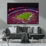 11343-MGV-CV-36X24-Bryant-Denny Stadium Wall Art – Panoramic Alabama Crimson Tide Football Field Canvas Print, Game Day Decor for Office, Man Cave or