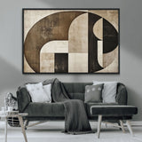44796-MGV-CV-36X24-Wabi Sabi Wall Art Canvas Print, Framed Geometric Minimalist Art Picture Print, Modern Abstract Perfect Modern Abstract Decor