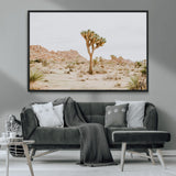 67109959-MGV-CV-36X24-Joshua Tree Wall Art Canvas Print, Framed Neutral Desert Art Picture Print, Earthy Landscape Perfect Neutral Boho Decor Artwork