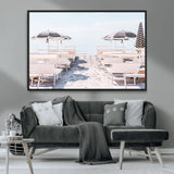 67623952-MGV-CV-36X24-Minimalist Beach Wall Art Canvas Print, Framed Pastel Sand Art Picture Print, Beach Aesthetic Perfect Coastal Minimalist Decor