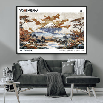 80111817-MGV-CV-36X24-Japanese Landscape Wall Art – Mount Fuji Autumn Canvas Print, Asian Inspired Nature Decor for Living Room, Bedroom, Office or
