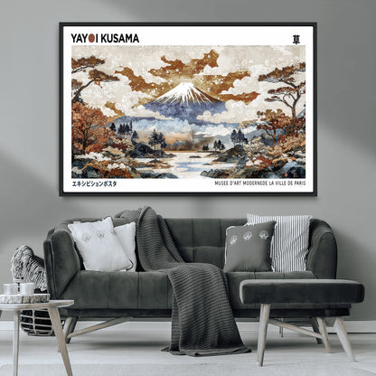 80111817-MGV-CV-36X24-Japanese Landscape Wall Art – Mount Fuji Autumn Canvas Print, Asian Inspired Nature Decor for Living Room, Bedroom, Office or