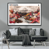 32352074-MGV-CV-36X24-Japanese Landscape Wall Art – Mount Fuji River Canvas Print, Modern Asian Inspired Nature Decor for Living Room, Bedroom, Office