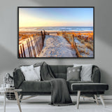 73351887-MGV-CV-36X24-Ocean Sunset Wall Art Wall Art Canvas Print, Framed Nautical Photography Art Picture Print, Summer Beach House Decor Perfect