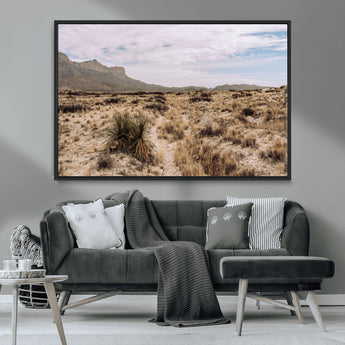 20681831-MGV-CV-36X24-Desert Landscape Wall Art – Southwestern Mountain Canvas Print, Rustic Western Nature Photography Decor for Living Room, Office,