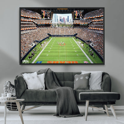 76935553-MGV-CV-36X24-Football Stadium Wall Art – Panoramic Game Day Canvas Print, Sports Decor for Man Cave, Office, Bar, or Living Room