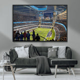 41816511-MGV-CV-36X24-Chicago Dome Stadium Wall Art – Futuristic Football Arena Canvas Print, Modern Sports Fan Decor for Man Cave, Office, Bar, or