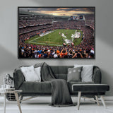 87578930-MGV-CV-36X24-Soldier Field Wall Art – Chicago Bears Football Stadium Sunset Canvas Print, Game Day Sports Decor for Man Cave, Bar, Office, or
