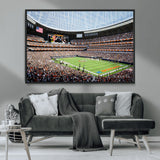 32530647-MGV-FC-36X24_Black-Chicago Bears Stadium Wall Art – Futuristic Dome Arena Canvas Print, Modern Football Concept Design Decor for Man Cave, Bar, or