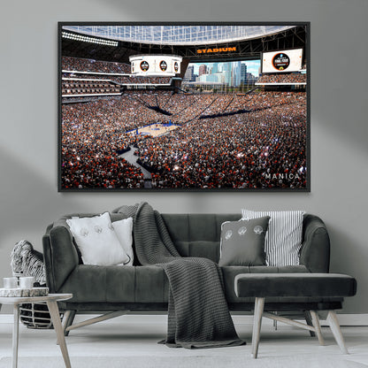 38616413-MGV-CV-36X24-Chicago Dome Stadium Wall Art – Futuristic Basketball Final Four Arena Canvas Print, Modern Sports Fan Decor for Man Cave or