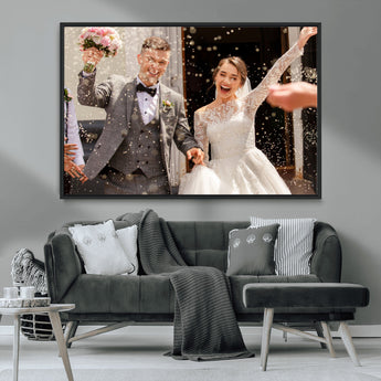 CSTM914-MGV-FC-36X24-Framed Create Your Canvas Print - Personalized Wall Art for Home Decor Wall Art Print, Create Your Own Photo Canvas Print