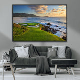 67486665-MGV-CV-36X24-Golf Course Wall Art – Pebble Beach Oceanfront Canvas Print, Coastal Fairway Photography Sports Decor for Living Room, Office, Man