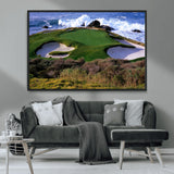 22776914-MGV-CV-36X24-Golf Course Wall Art – Oceanfront Green Canvas Print, Coastal Pebble Beach Photography Sports Decor for Living Room, Office, Man