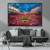 94266219-MGV-CV-36X24-Neyland Stadium Wall Art – Tennessee Volunteers Checkerboard Game Day Canvas Print, College Football Fireworks Decor for Man Cave