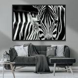 43631-MGV-CV-36X24-Black and White Zebra Wall Art – Modern Animal Print Canvas Artwork for Living Room, Bedroom, or Office Decor