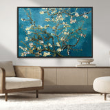 91714-MGV-CV-36X24-Almond Blossoms Wall Art – Handcrafted Van Gogh Inspired Floral Canvas Print, Beautiful Nature Decor for Living Room, Bedroom, or