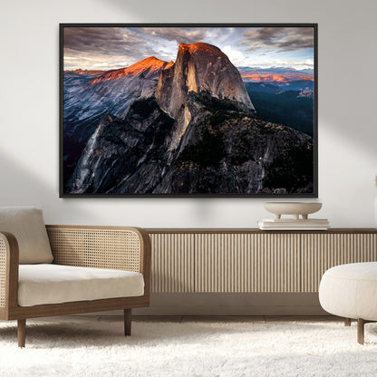 31332-MGV-CV-36X24-Mountain Landscape Wall Art – Majestic Sunset Rock Formation Canvas Print, Nature Scenic Decor for Living Room, Office, Cabin or