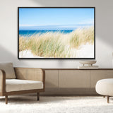 96913-MGV-CV-36X24-Coastal Dunes Wall Art – Serene Beach Grass and Blue Ocean Canvas Print, Relaxing Seaside Nature Decor for Living Room, Bedroom or