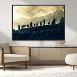 41574-MGV-CV-36X24-Fellowship Journey Wall Art – Epic Fantasy Adventure Canvas Print, Mountain Landscape Decor for Living Room, Office or Man Cave