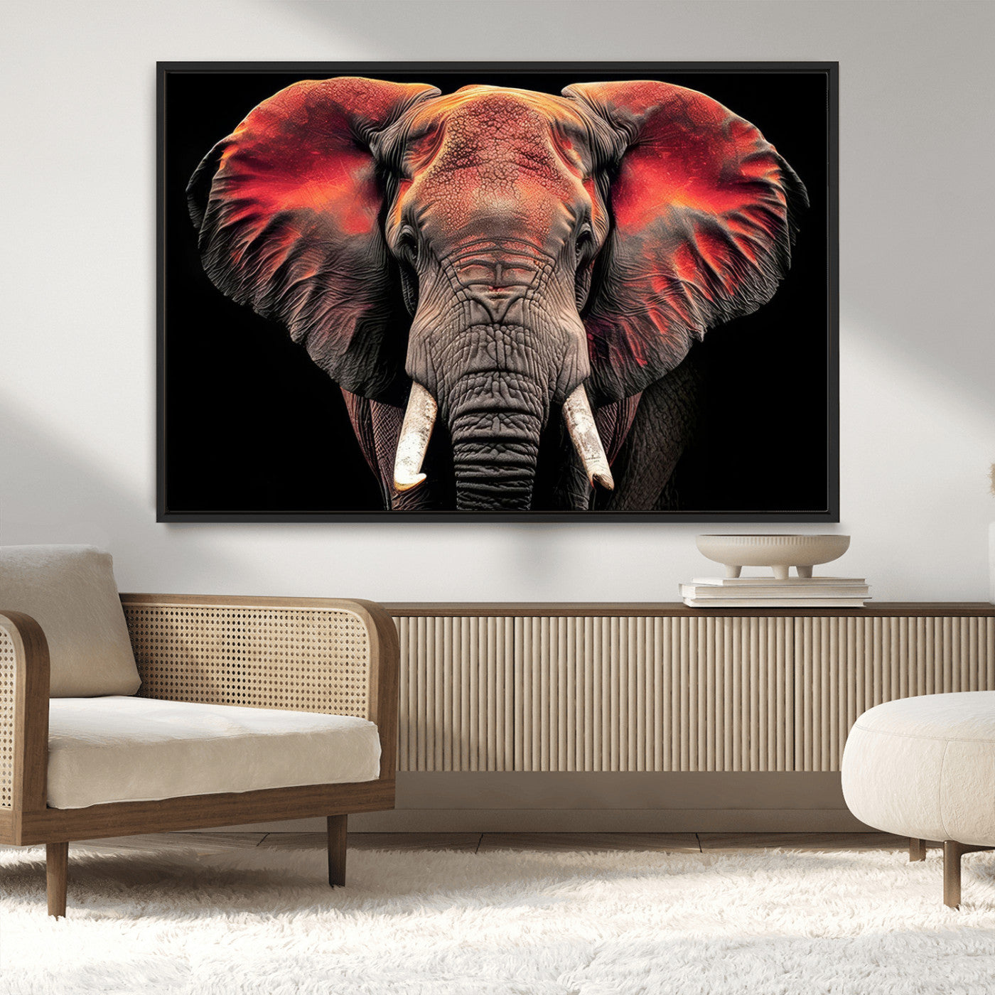 54719-MGV-CV-36X24-Elephant Wall Art – Majestic African Elephant Canvas Print, Wildlife Safari Animal Decor for Living Room, Bedroom, Office or Man