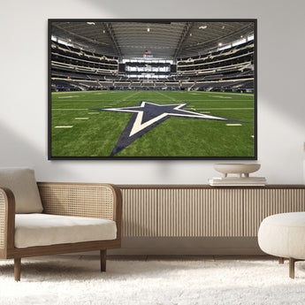 14834-MGV-CV-36X24-Dallas Att Stadium Wall Art Canvas Print, Framed Texas NFL Stadium Art Picture Print, American Football Stadium Perfect Sports