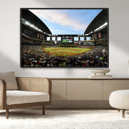92672-MGV-CV-36X24-Chase Field Stadium Wall Art Canvas Print, Framed Arizona Stadium Art Picture Print, Chase Stadium Perfect Sports Room Decor