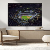 16515-MGV-CV-36X24-Dodgers Stadium Wall Art Canvas Print, Framed Baseball Stadium Art Picture Print, Dodgers Field Perfect Sport Room Decor Artwork