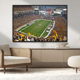 51419-MGV-CV-36X24-Heinz Field Wall Art Canvas Print, Framed Pittsburgh Stadium Field Art Picture Print, Heinz Stadium Field Perfect Sports Room