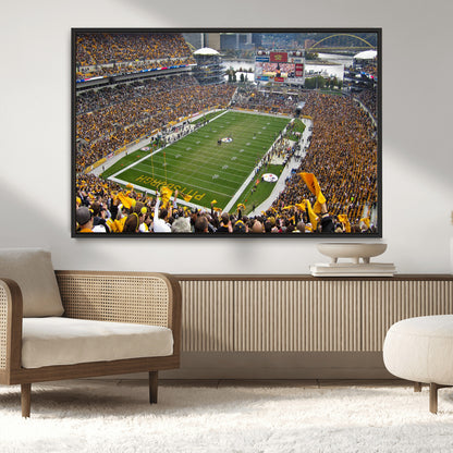51419-MGV-CV-36X24-Heinz Field Wall Art Canvas Print, Framed Pittsburgh Stadium Field Art Picture Print, Heinz Stadium Field Perfect Sports Room