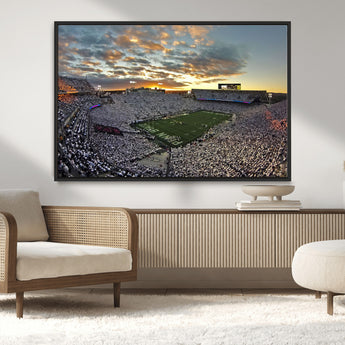 38807-MGV-CV-36X24-Beaver Stadium Wall Art Canvas Print, Framed Beaver Stadium Field Art Picture Print, Football Stadium Perfect Sport Room Decor