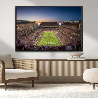 17421-MGV-CV-36X24-Kyle Field Wall Art Canvas Print, Framed Texas Stadium Art Picture Print, Kyle Field Stadium Perfect Sport Room Decor Artwork
