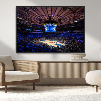 20491-MGV-CV-36X24-Madison Square Garden Wall Art Canvas Print, Framed New York Stadium Art Picture Print, MSG Stadium Perfect Sport Room Decor