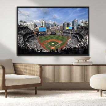87122-MGV-CV-36X24-Petco Park Field Wall Art Canvas Print, Framed San Diego Stadium Art Picture Print, Petco Park Stadium Perfect Sport Room Decor
