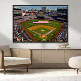 20879-MGV-CV-36X24-Yankee Stadium Wall Art Canvas Print, Framed New York Stadium Art Picture Print, Yankee Field Perfect Sport Room Decor Artwork