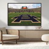 52835-MGV-CV-36X24-Notre Dame Stadium Wall Art Canvas Print, Framed Indiana Stadium Art Picture Print, Notre Dame Field Perfect Sport Room Decor