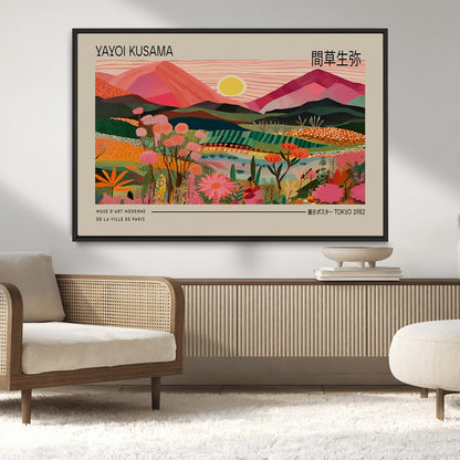 18304-MGV-CV-36X24-Sunset Mountain Landscape Wall Art – Panoramic Abstract Nature Canvas Print, Vibrant Wall Decor for Living Room, Bedroom, Office,