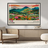 54215-MGV-CV-36X24-Yayoi Kusama Wall Art – Panoramic Japanese Landscape Canvas Print, Modern Abstract Nature Decor for Office, Bedroom or Living Room