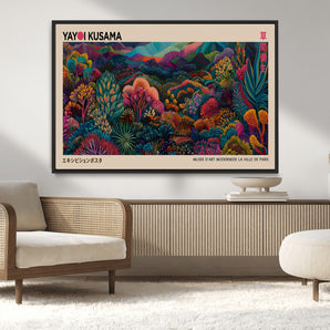 55264-MGV-CV-36X24-Abstract Floral Landscape Wall Art – Colorful Botanical Canvas Print, Modern Contemporary Painting Poster for Living Room,