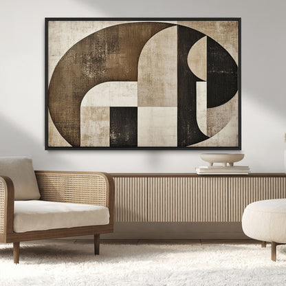44796-MGV-CV-36X24-Wabi Sabi Wall Art Canvas Print, Framed Geometric Minimalist Art Picture Print, Modern Abstract Perfect Modern Abstract Decor