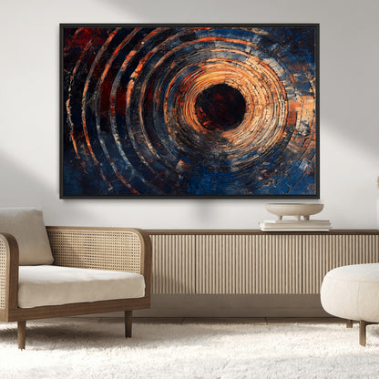 10017879-MGV-CV-36X24-Wood Tree Ring Wall Art Canvas Print, Framed Natural Wood Art Picture Print, Rustic Tree Slice Perfect Rustic Decor Artwork