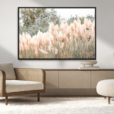 21826392-MGV-CV-36X24-Pampas Grass Wall Art Canvas Print, Framed Soft Pampas Art Picture Print, Pastel Grasses Perfect Soft Neutral Boho Decor Artwork