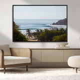 88336640-MGV-CV-36X24-Tropical Beach Scene Wall Art Canvas Print, Framed Coastal Photography Art Picture Print, Ocean Horizon Art Perfect Coastal Boho