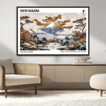 80111817-MGV-CV-36X24-Japanese Landscape Wall Art – Mount Fuji Autumn Canvas Print, Asian Inspired Nature Decor for Living Room, Bedroom, Office or